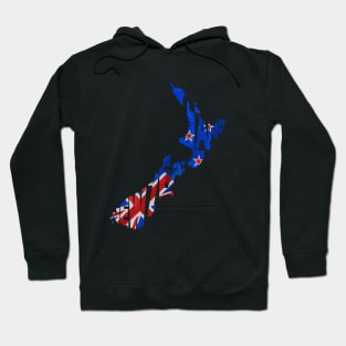 New Zealand Typo Map Hoodie